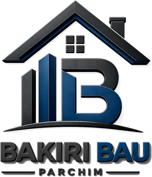 Логотип Bakiri Bau Parchim на тёмной стене